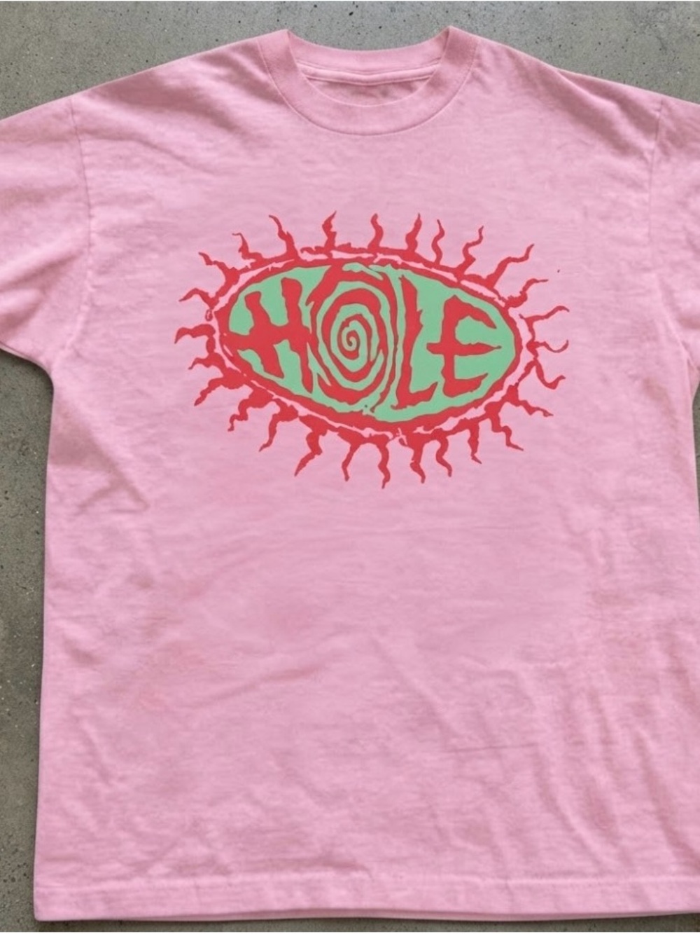 Hole Band Spiky Oval Logo Alternative Rock  Graphic T-Shirt
